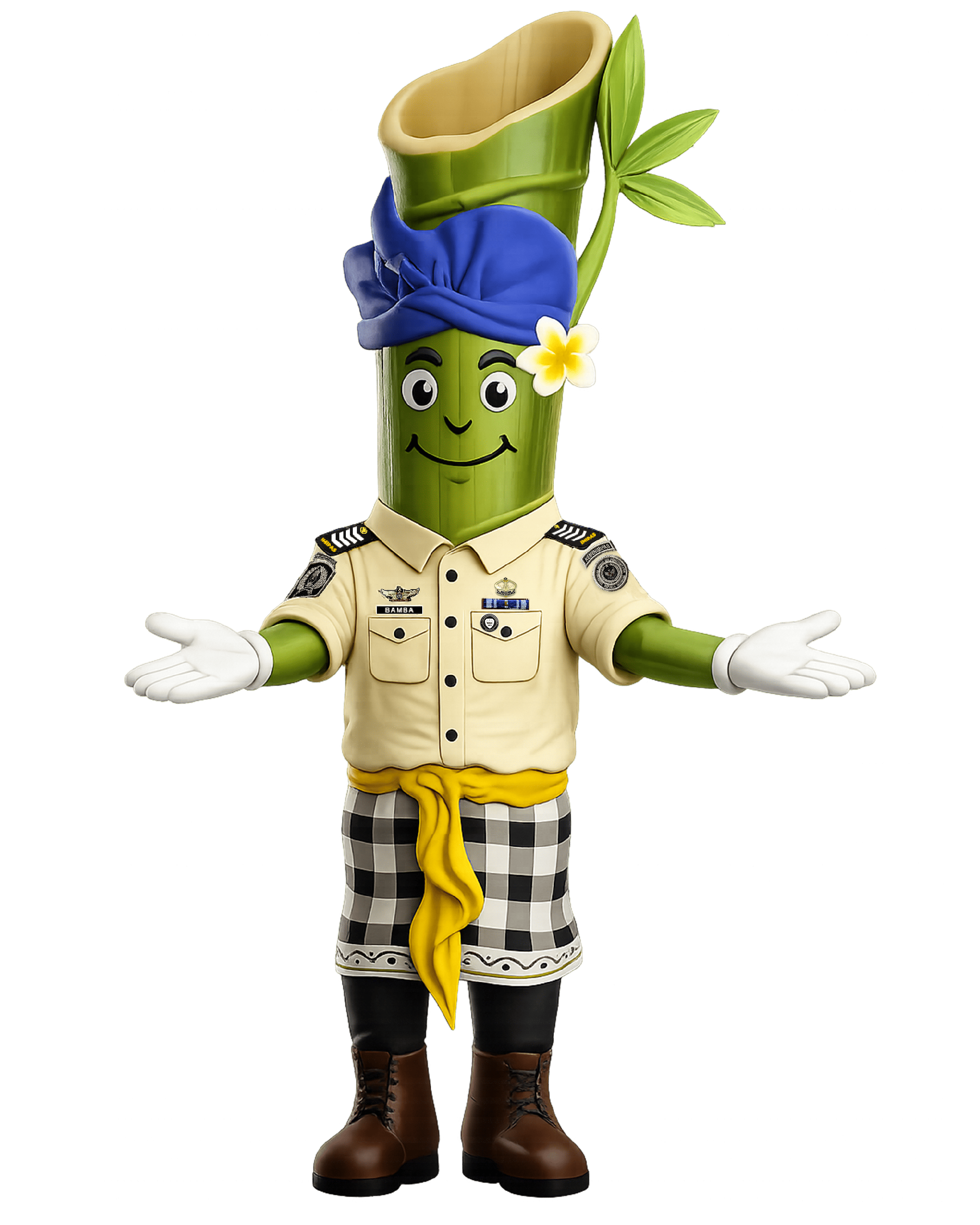 Maskot Bamba Welcoming